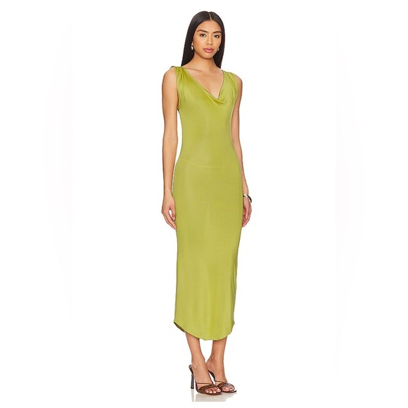 New Asta Resort Chloe Dress in Chartreuse size S - Picture 2 of 11